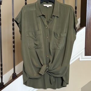 LOFT Olive Green Blouse